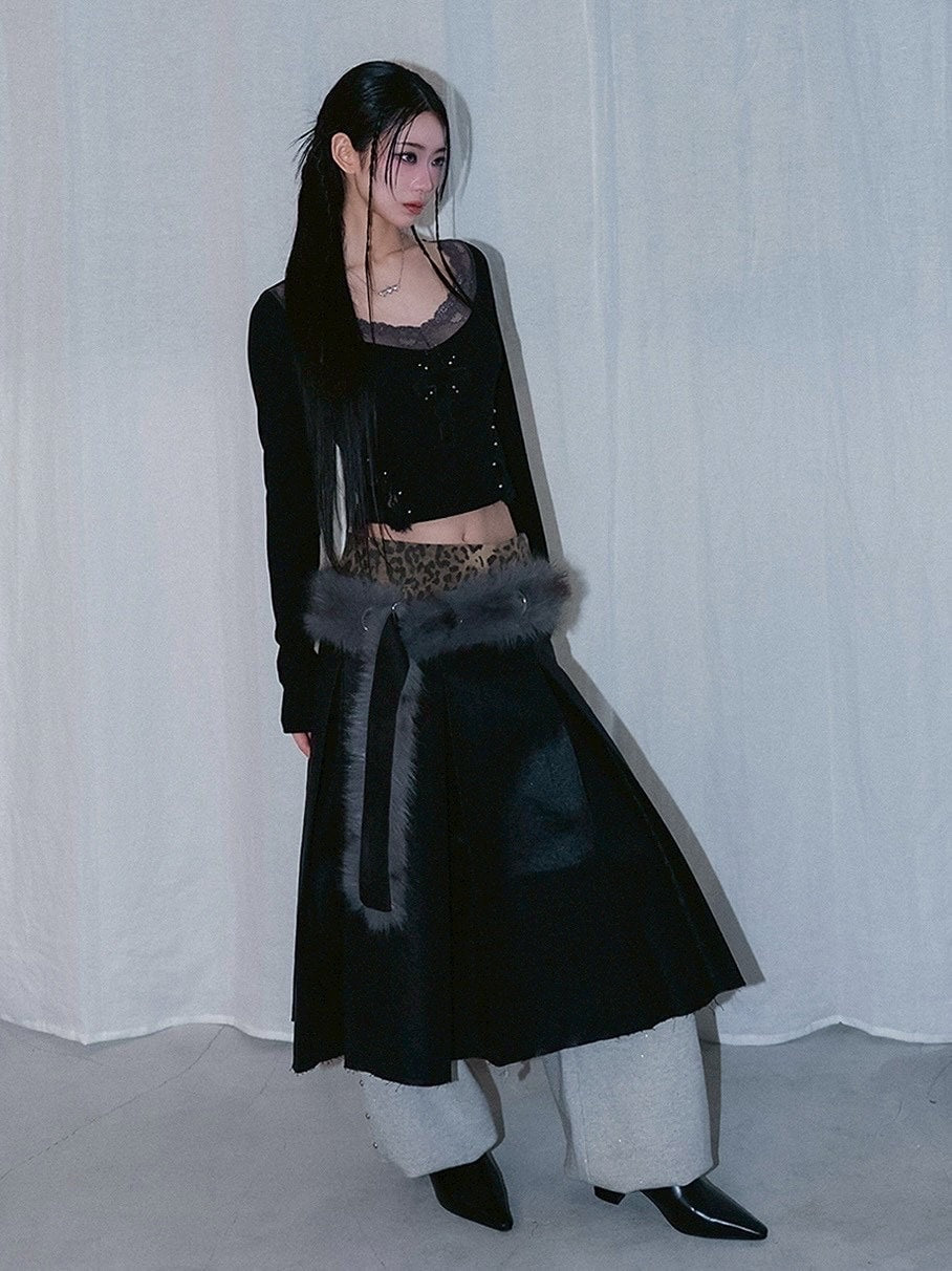 1/2 20:00発売【CHERRYQUIRI】fur loop eyelet belt