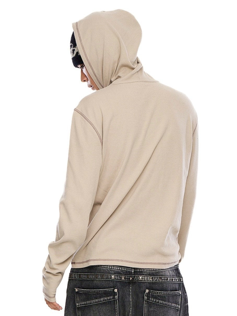【AAKAM】Numbering Hooded Long Sleeve