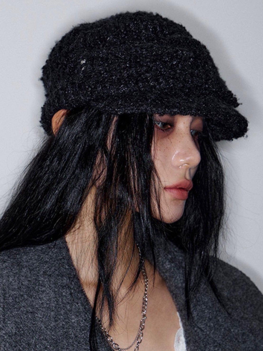 【NOT KNOWING】Buckle Bellboy Cap