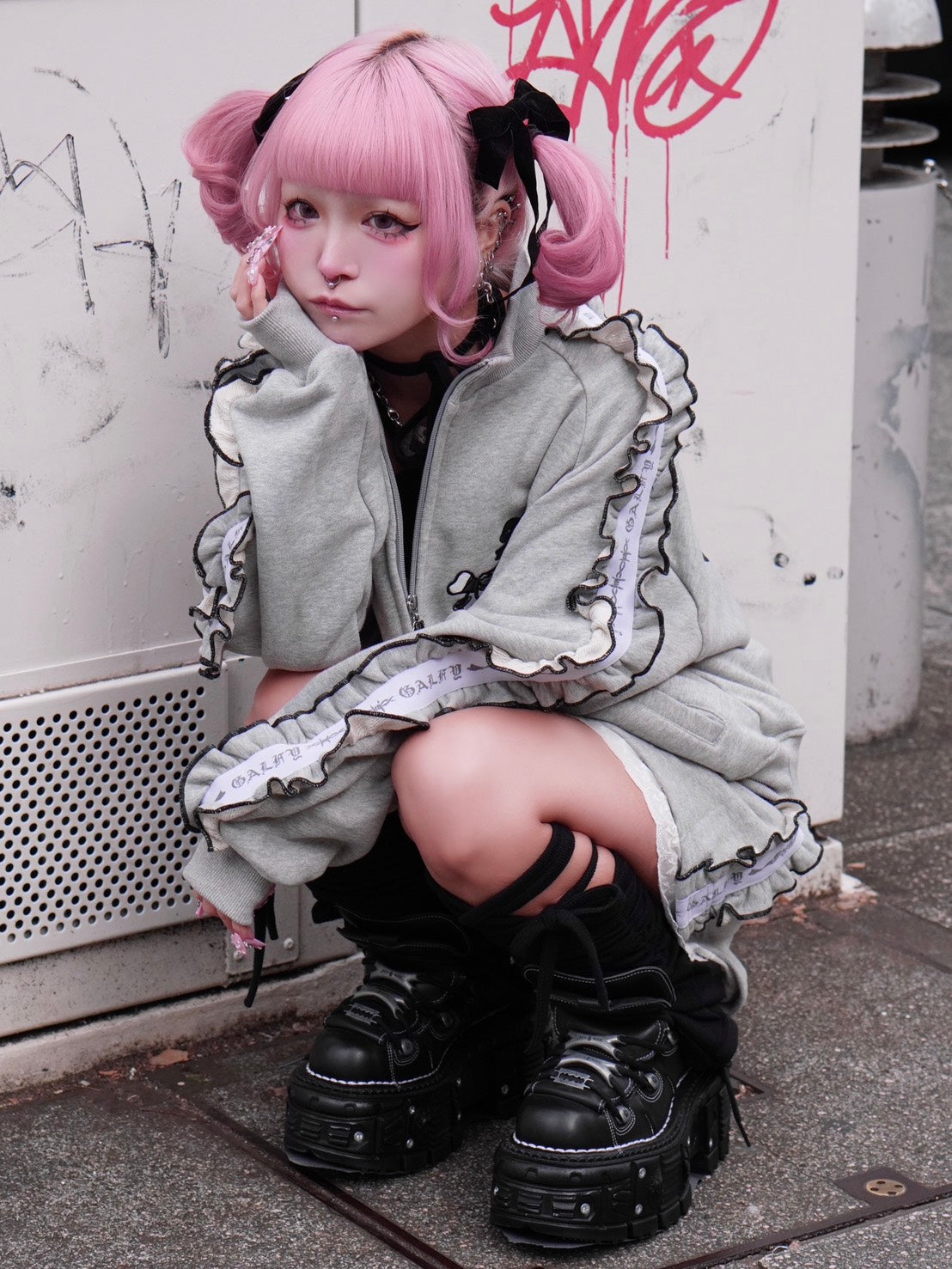 2/8 20:00発売 Pressing限定 【GALFY×kuua】コラボセットアップ (2color)