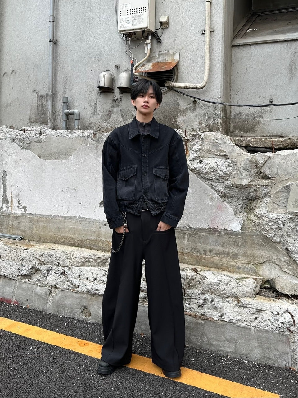 大阪店WEB限定受注制【Chikashitsu＋】washed denim work jacket / 【チカシツプラス】ウォッシュドデニムワークジャケット