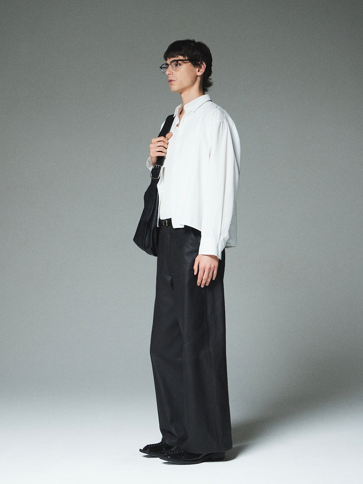 【CS】CROPPED STRIPE BUTTON UP SHIRT