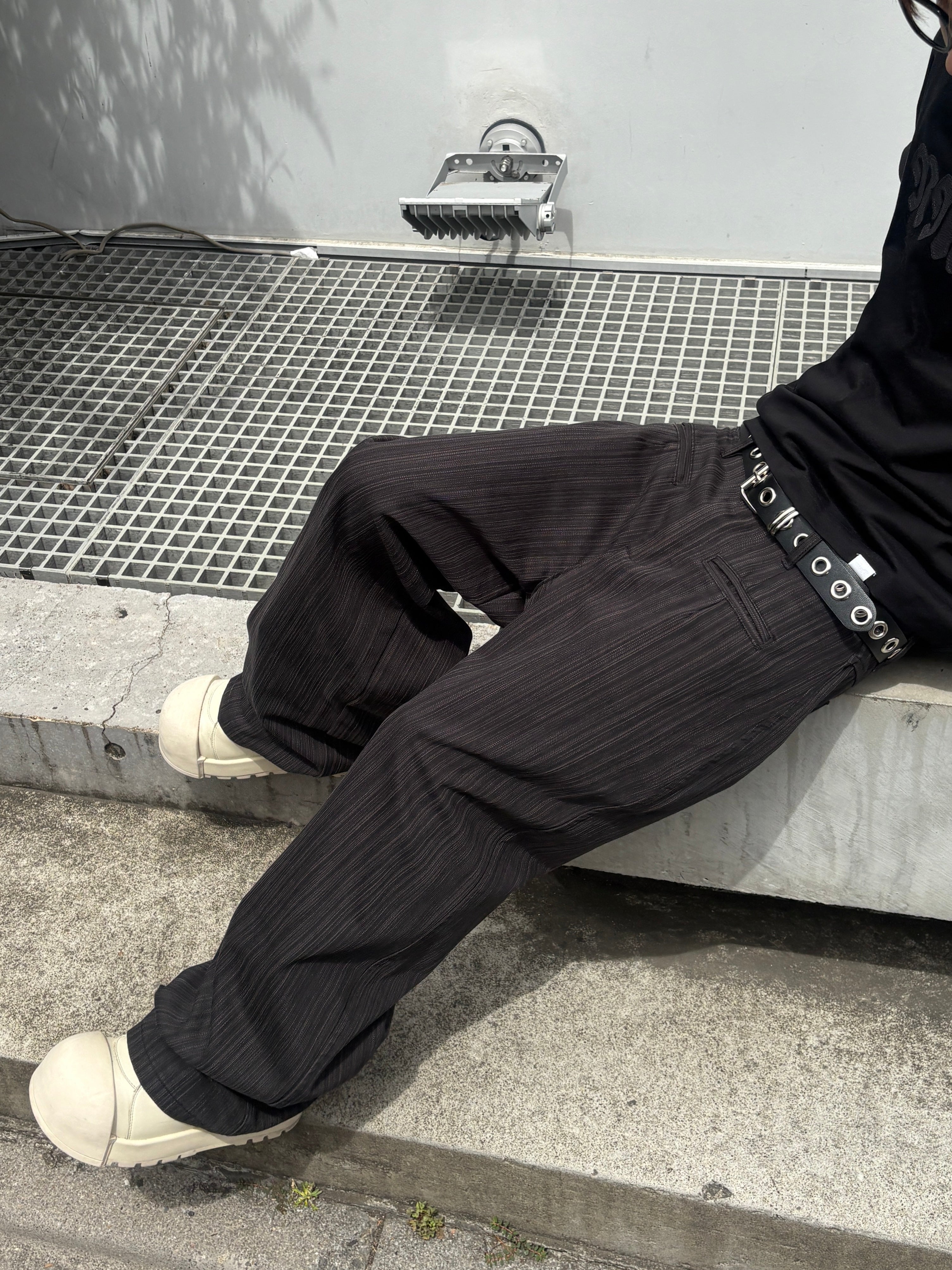 受注制【youll】Shadow stripe slacks