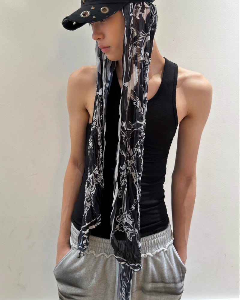 【LECYTO】Relic Pleated Long Scarf