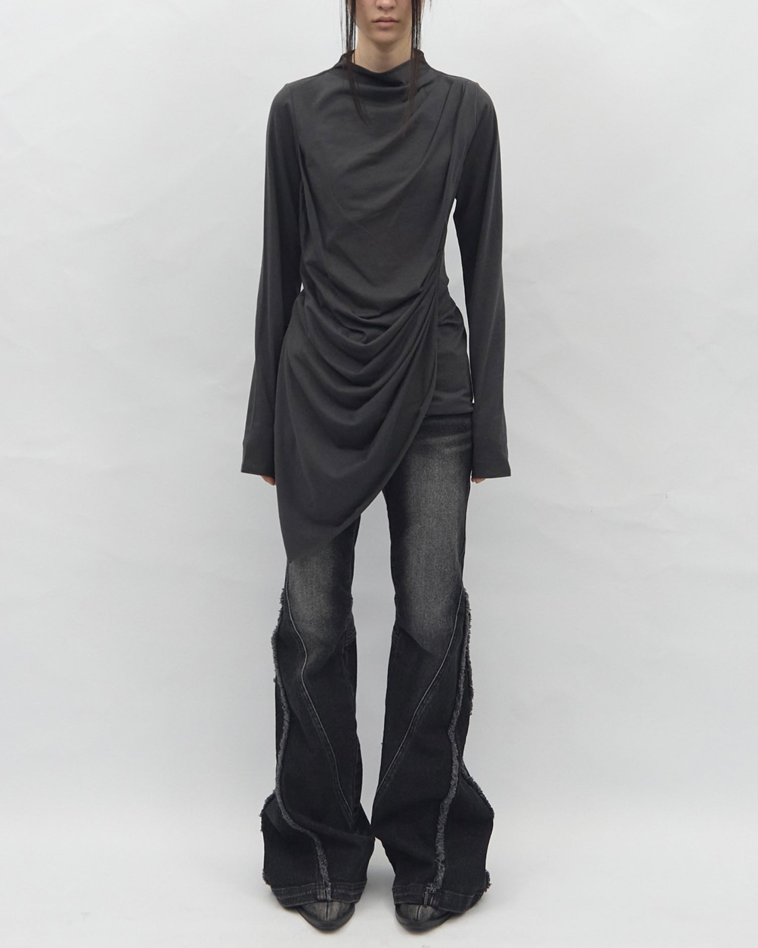 【BLR BLUER】Soft Draping Long Sleeve