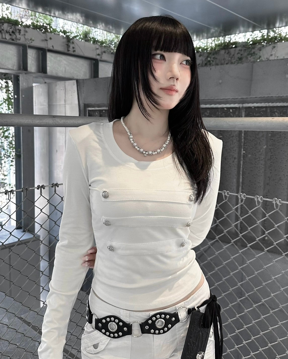 受注制【nmtc+】Napoleon Button Top (2color)
