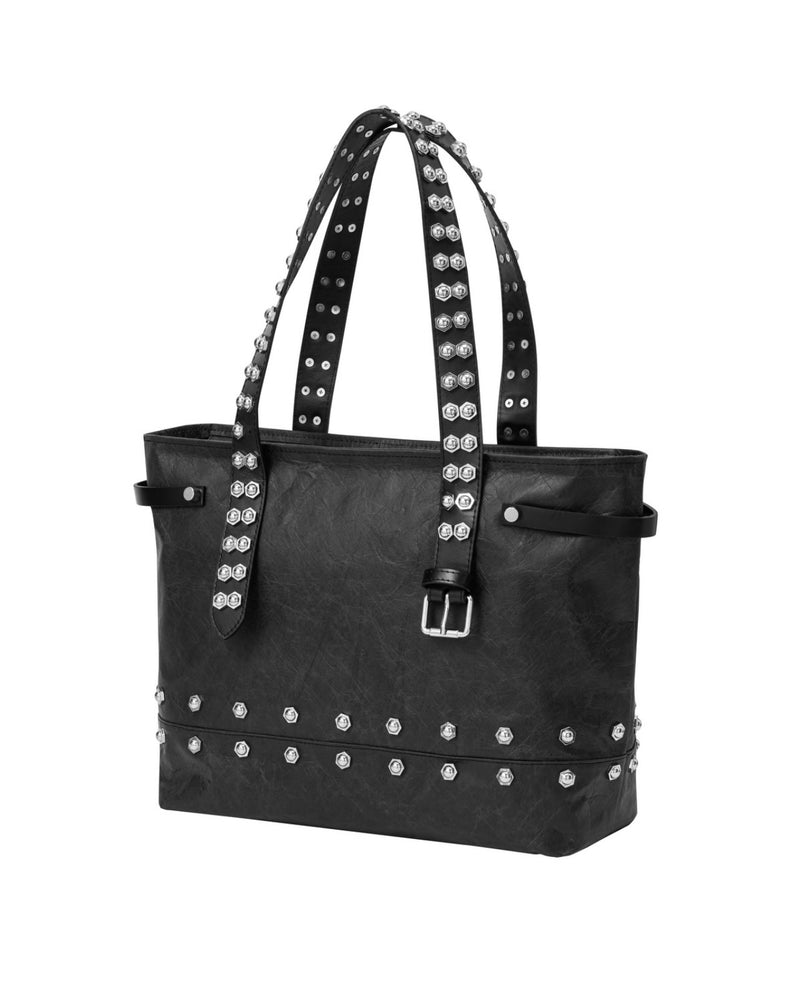 【CH2】STUDDED BLACK BAG