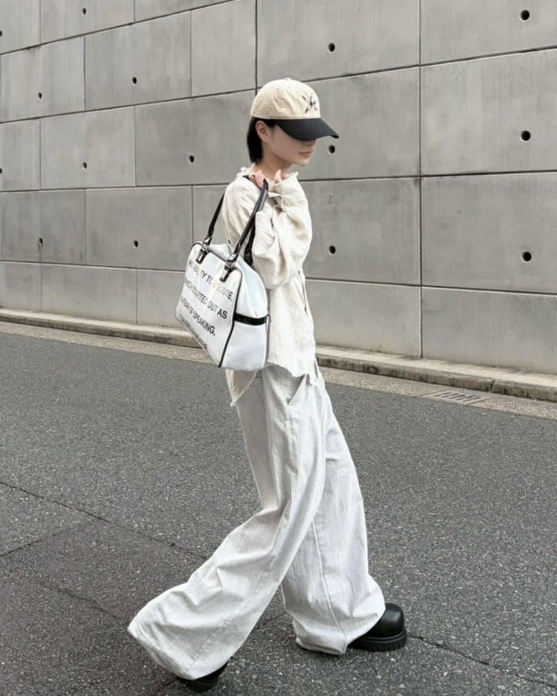 国際配送【LUV CODE】denim look wide pants (2color)