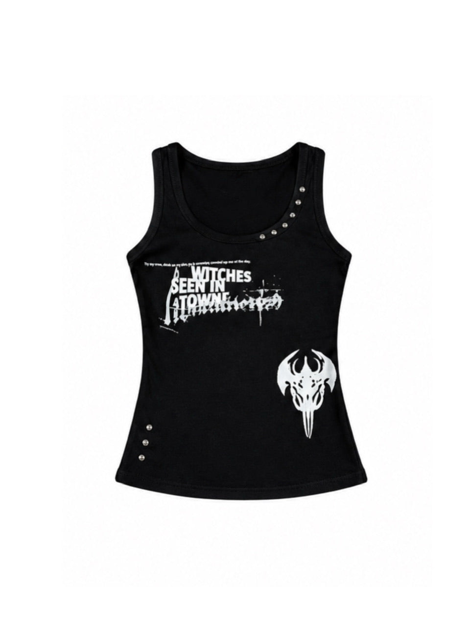 国際配送【Never mind the XU】slim fit studs sleeveless (2color)