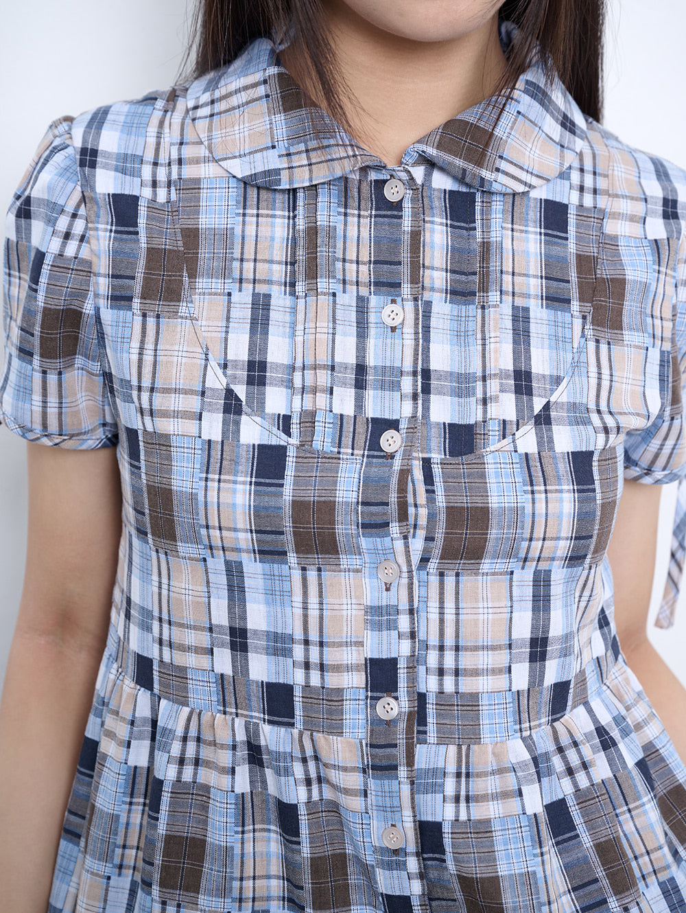 【TUOMIO】PUFF SLEEVES RIBBON BLOUSE