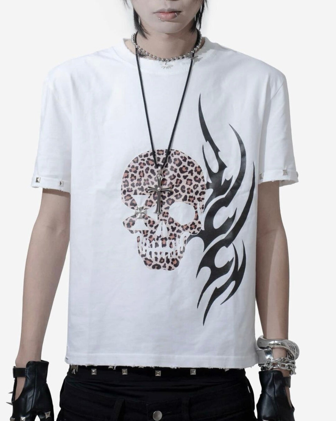 【LOWKEY CLUB】TRIBAL SKULL TEE