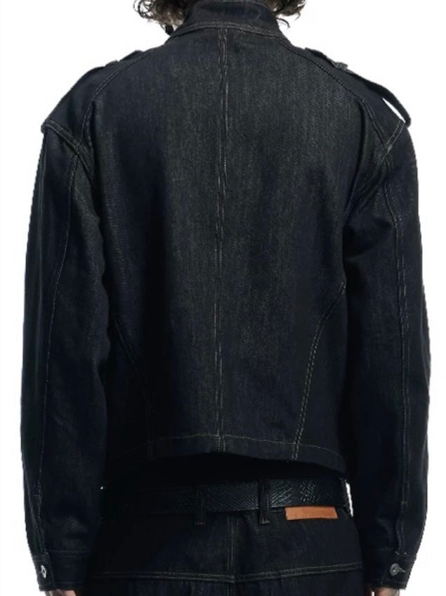 【DND4DES】Raw Denim Long Button Jacket