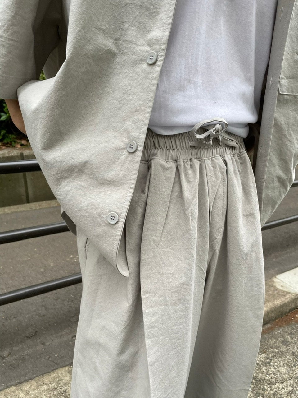 受注制【Chikashitsu +】set up easy slacks (3color)
