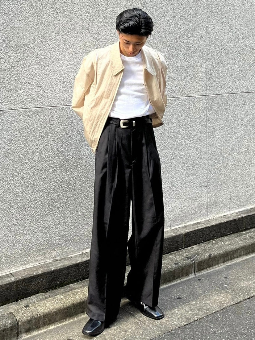 受注制【Chikashitsu +】shoulder slit design blouson (3color)