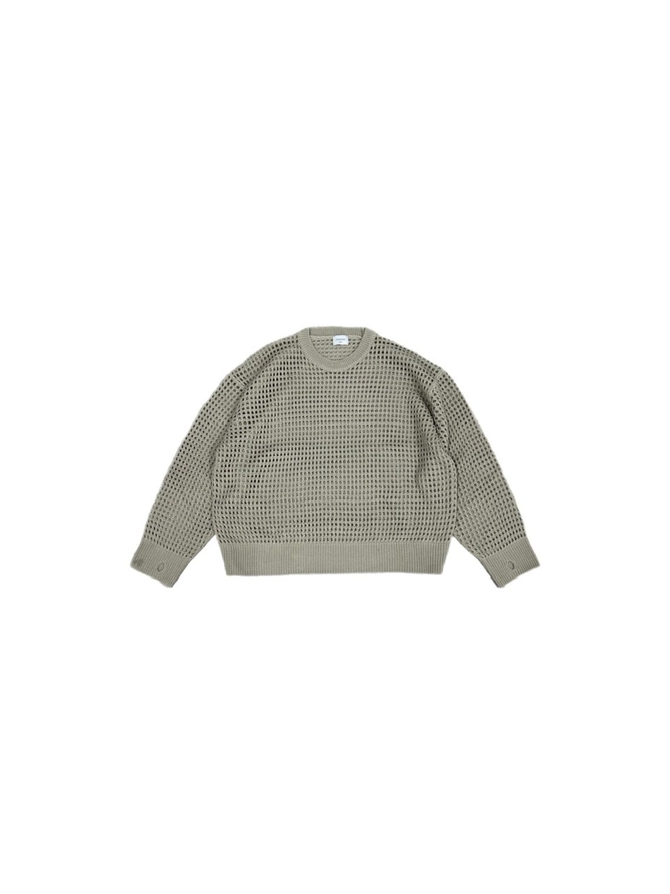 受注制【Chikashitsu +】lib mesh knit (3color) / 【チカシツプラス】リブメッシュ長袖ニット