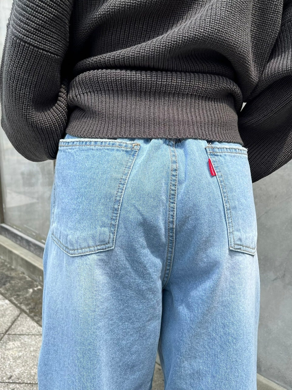 受注制【Chikashitsu +】rope wide denim pants (3color)