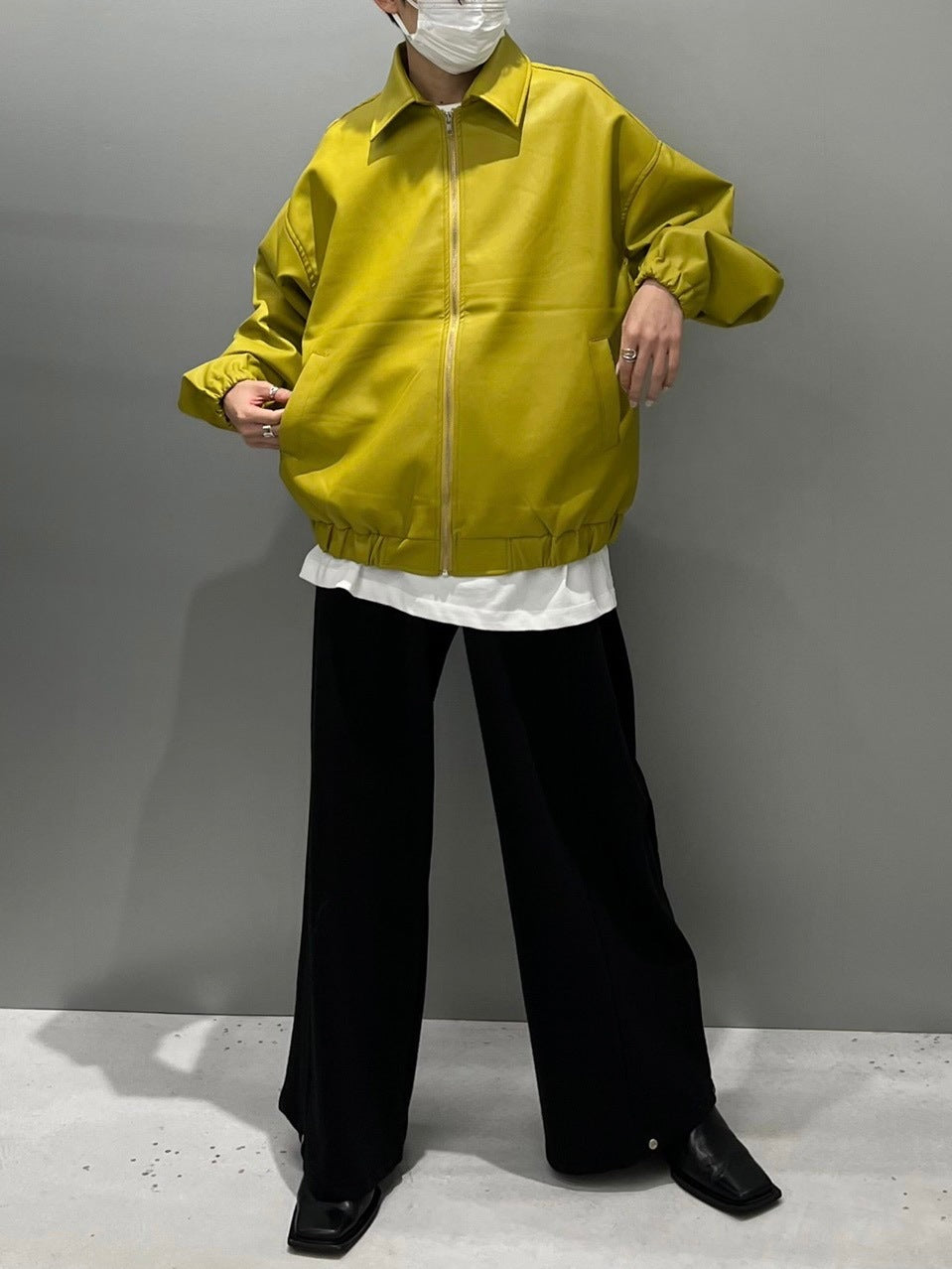 受注制【Chikashitsu +】leather blouson (3color)