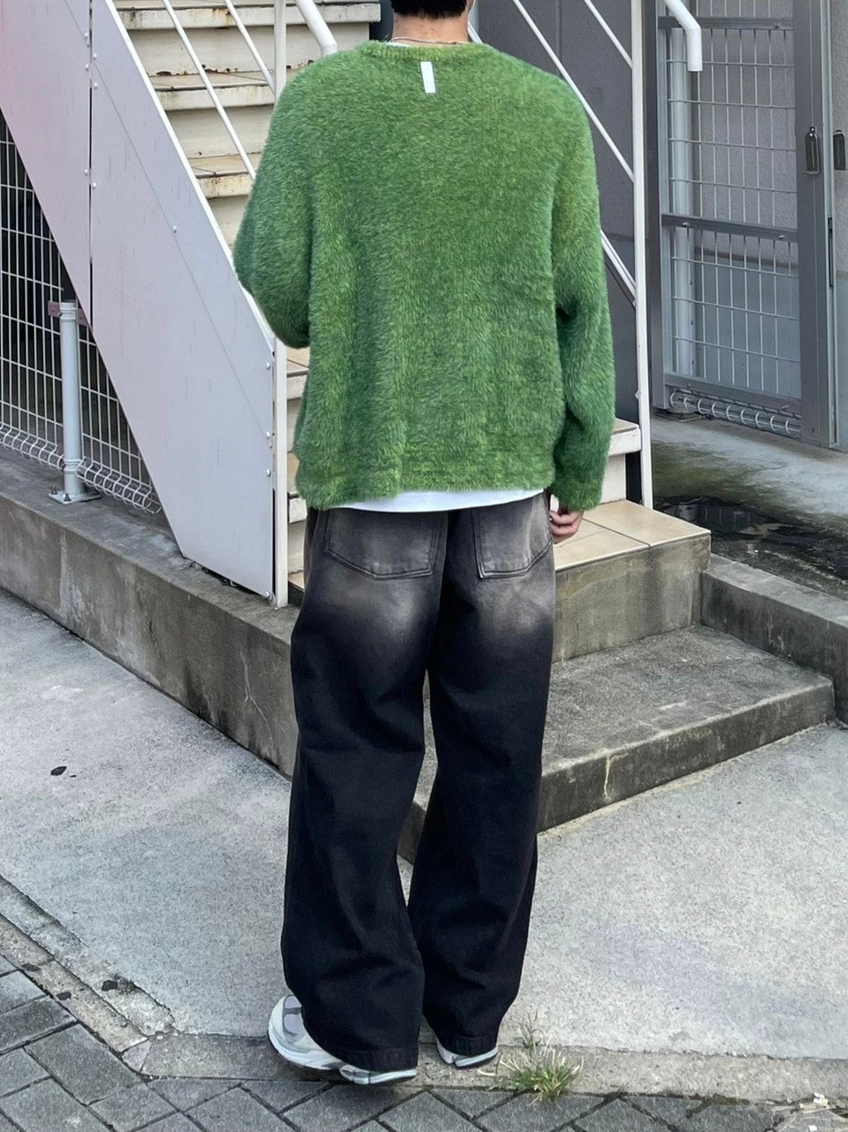 受注制【Chikashitsu +】vintage wash damage denim pants (2color)