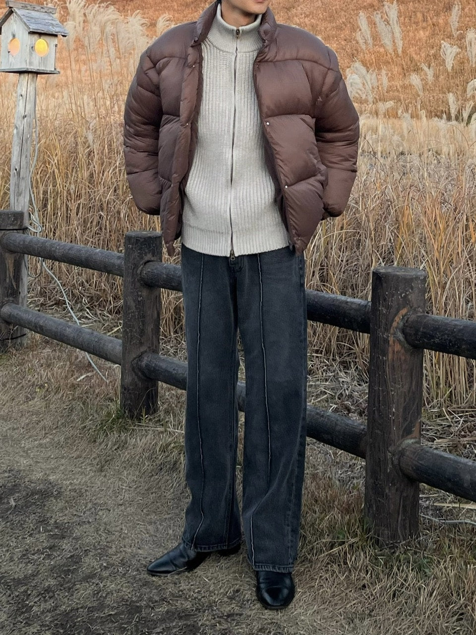 受注制【Chikashitsu +】2way padding jacket (4color)