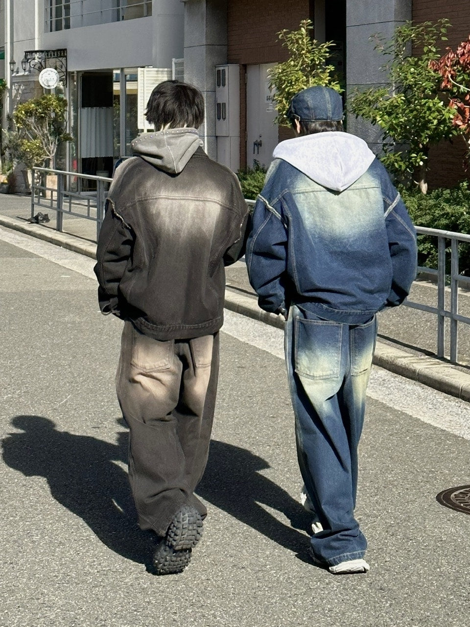 受注制【Chikashitsu +】vintage wash denim jacket (2color)