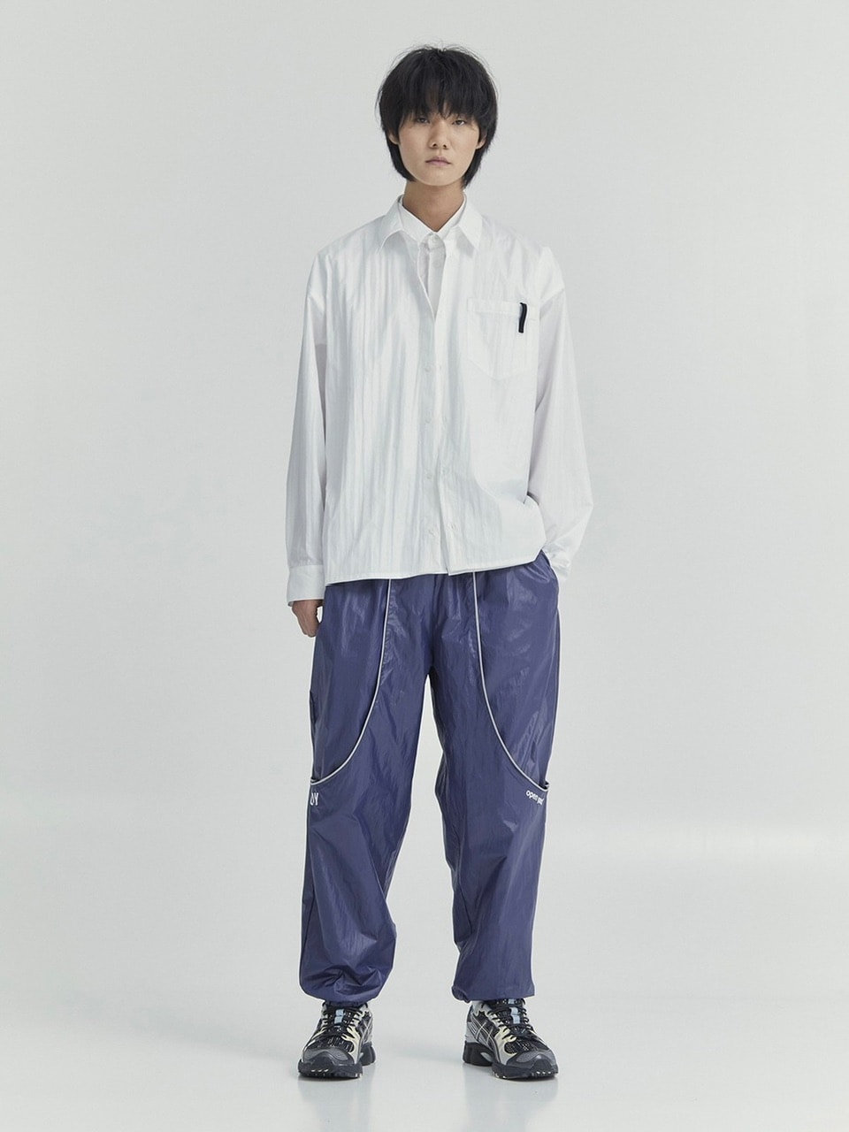 【OY】LAYERED PANEL LOGO SHIRTS