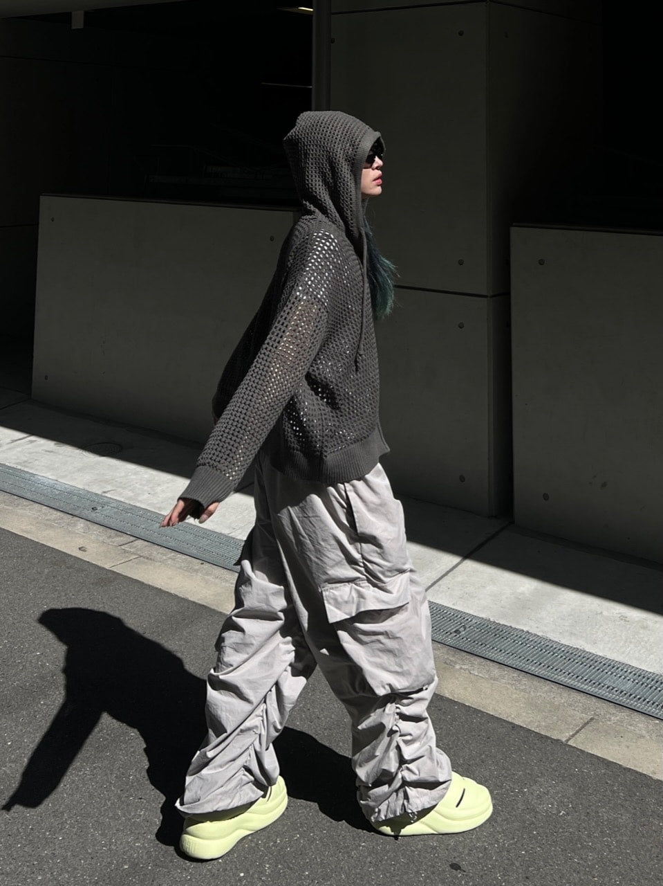 受注制【Chikashitsu +】oversized gather cargo pants (3color)