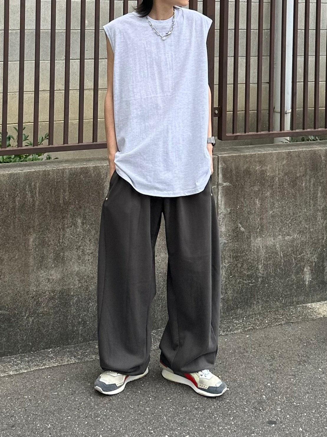 受注制【Chikashitsu +】basic cotton sleeveless (5color)
