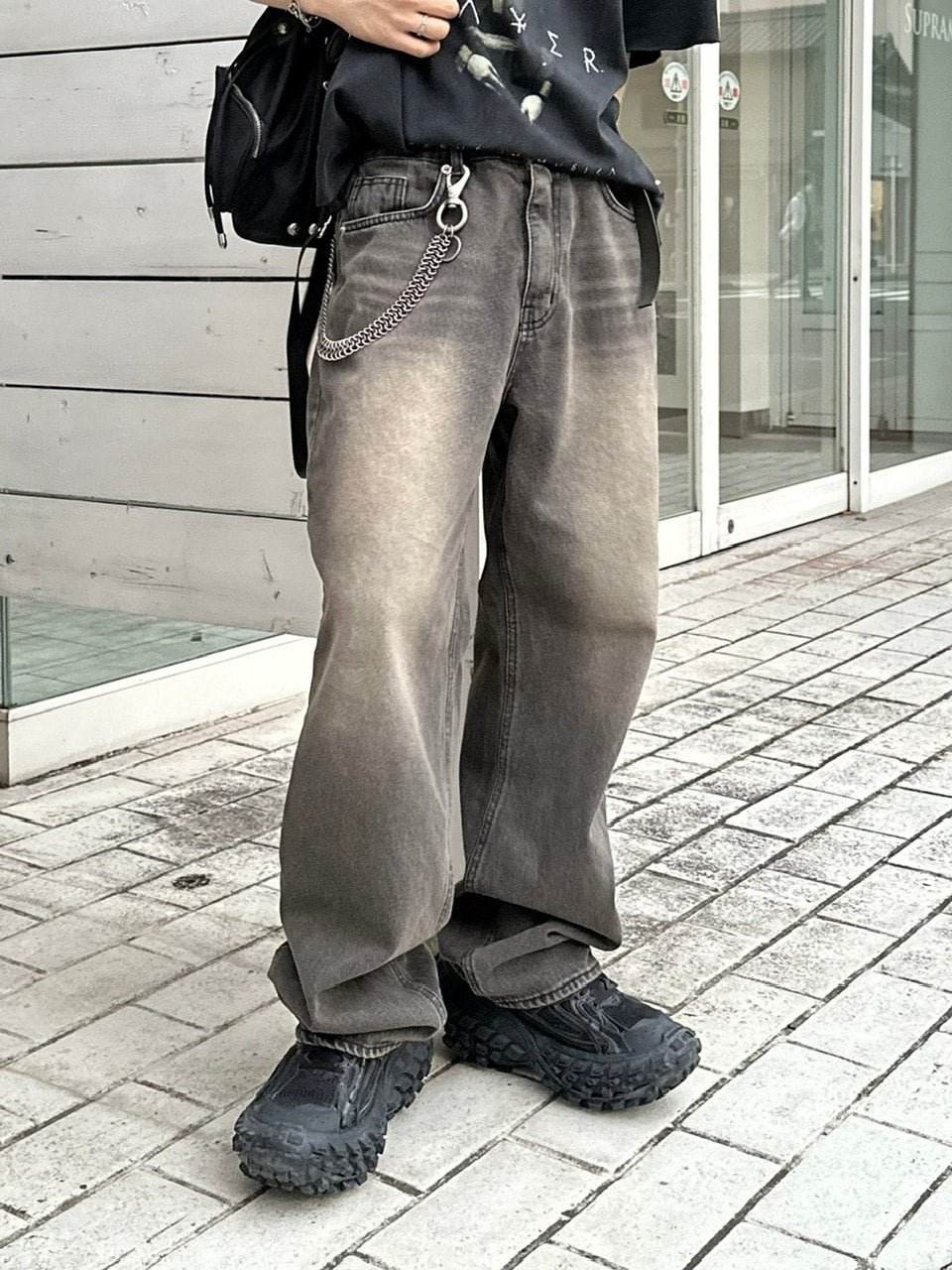 大阪店WEB限定受注制【Chikashitsu +】smokey brush deim pants (2color)