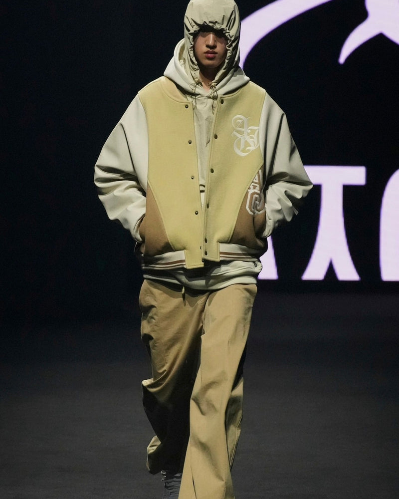 【AJOBYAJO】Layered Nylon Hoodie / 【アジョバイアジョ】レイヤードナイロンフード長袖パーカー