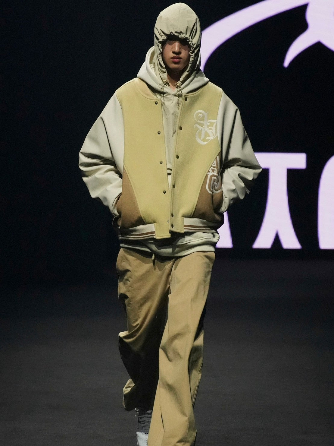 【AJOBYAJO】Layered Nylon Hoodie / 【アジョバイアジョ】レイヤードナイロンフード長袖パーカー