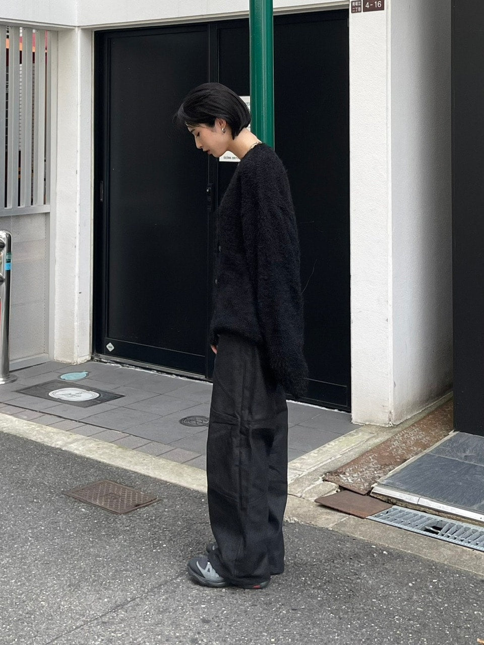 受注制【Chikashitsu +】bookle hairly cardigan (3color) / 【チカシツプラス】バックルヘアリー長袖カーディガン