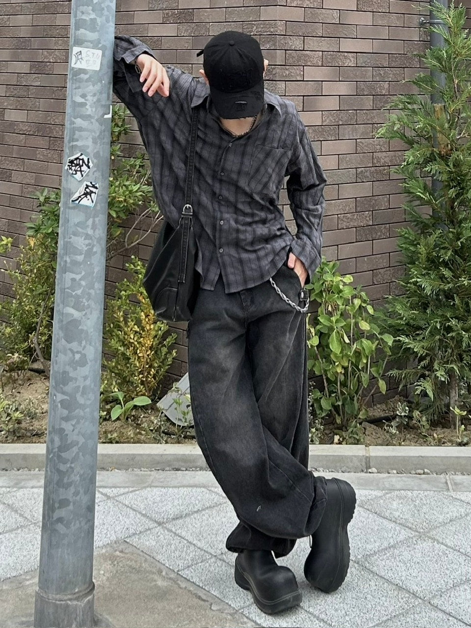 大阪店WEB限定受注制【Chikashitsu +】linen check shirt (3color)