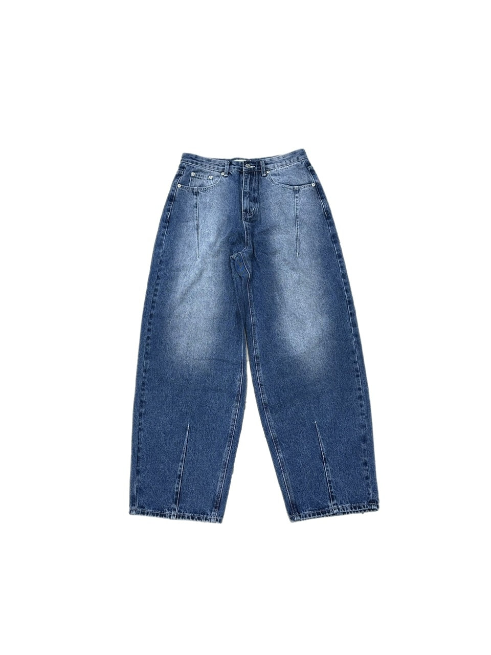 大阪店WEB限定受注制【Chikashitsu +】washing wide denim pants (2color)