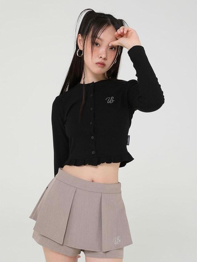 【Uglyshadow】CRYSTAL CARDIGAN / 【アグリーシャドウ】クリスタル長袖カーディガン