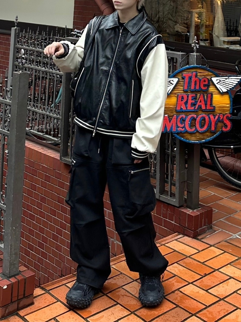 受注制【Chikashitsu +】leather piping jacket (2color)