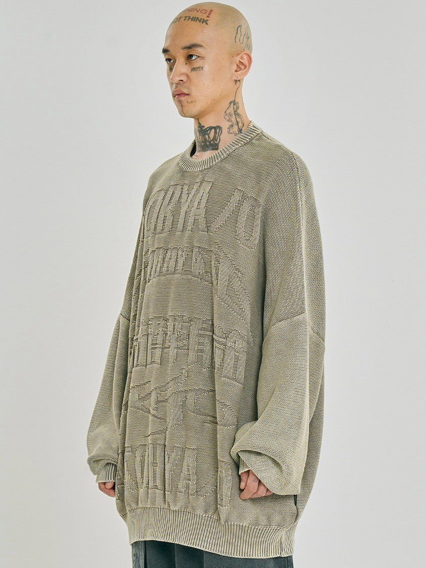 【AJOBYAJO】Total Logo Washed Sweater