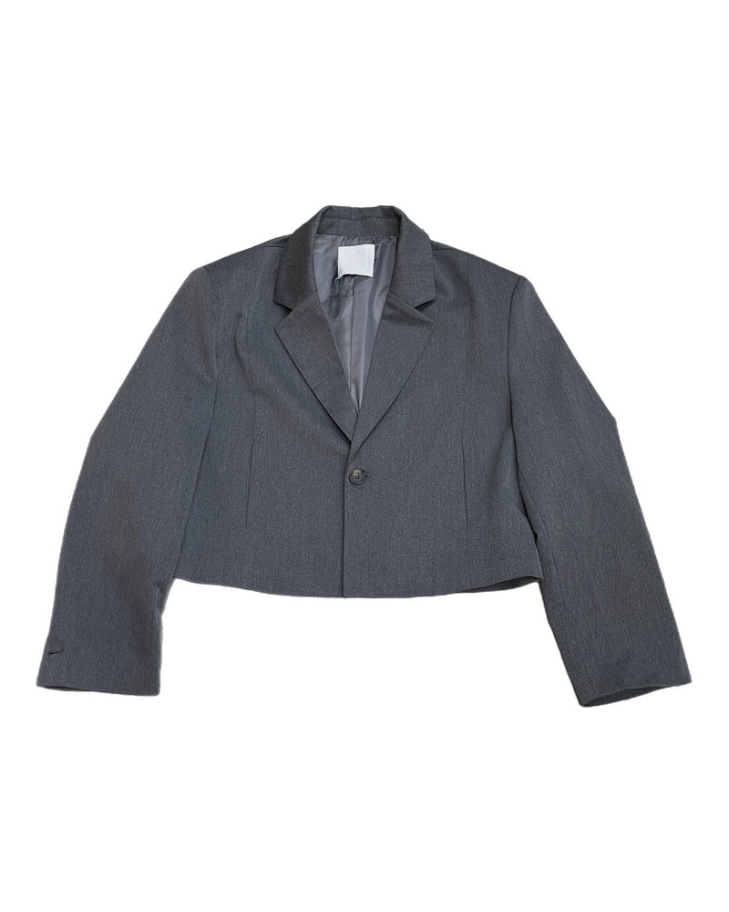 【Chikashitsu +】cropped single jacket (2color)