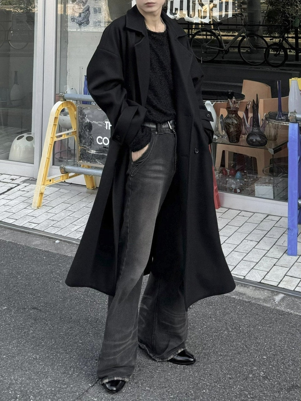 大阪店WEB限定【Chikashitsu +】oversized wool double coat (2color)