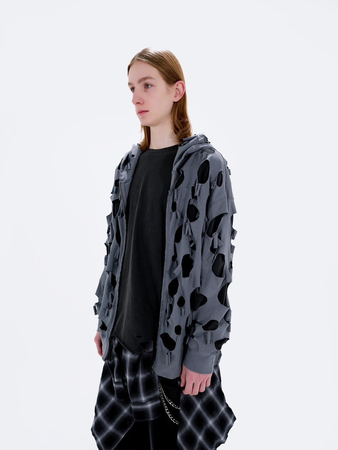 【Bizarre Maiden】damage full zip hoodie