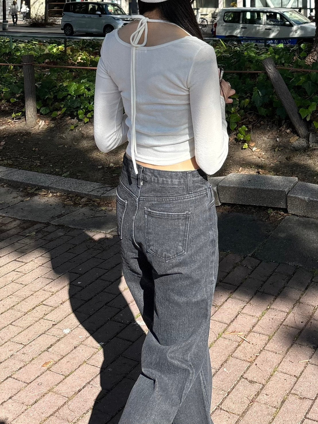 【Chikashitsu + LADIES】shirring cropped tops (3color)