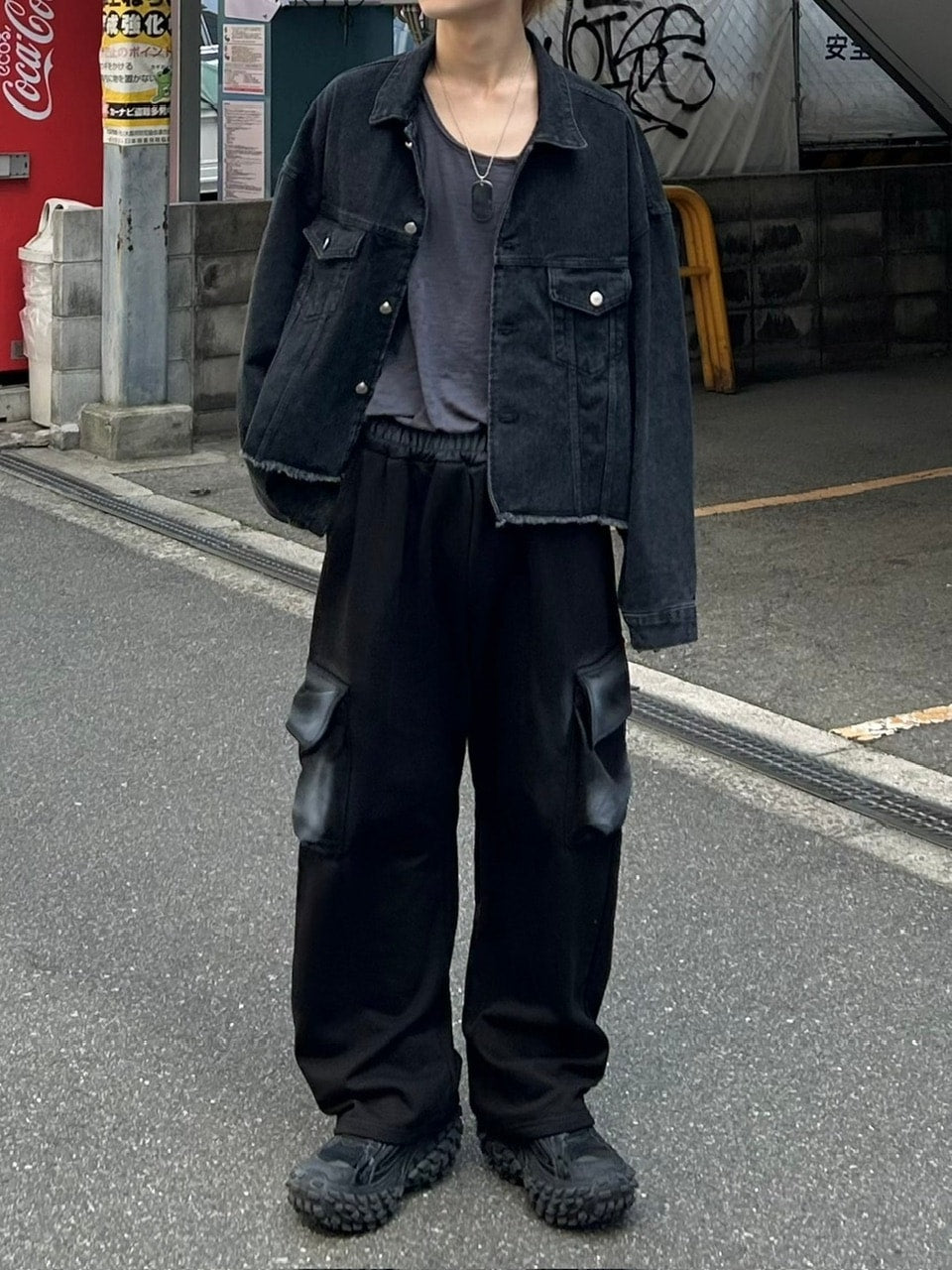 大阪店WEB限定【Chikashitsu +】washed sweat cargo pants (2color)