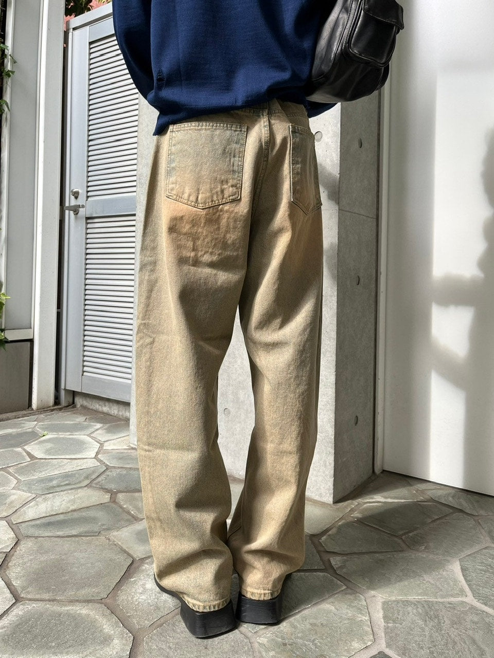 【Chikashitsu +】vintage wash semi wide denim pants 3 / 【チカシツプラス】ヴィンテージウォッシュセミワイドデニムパンツ