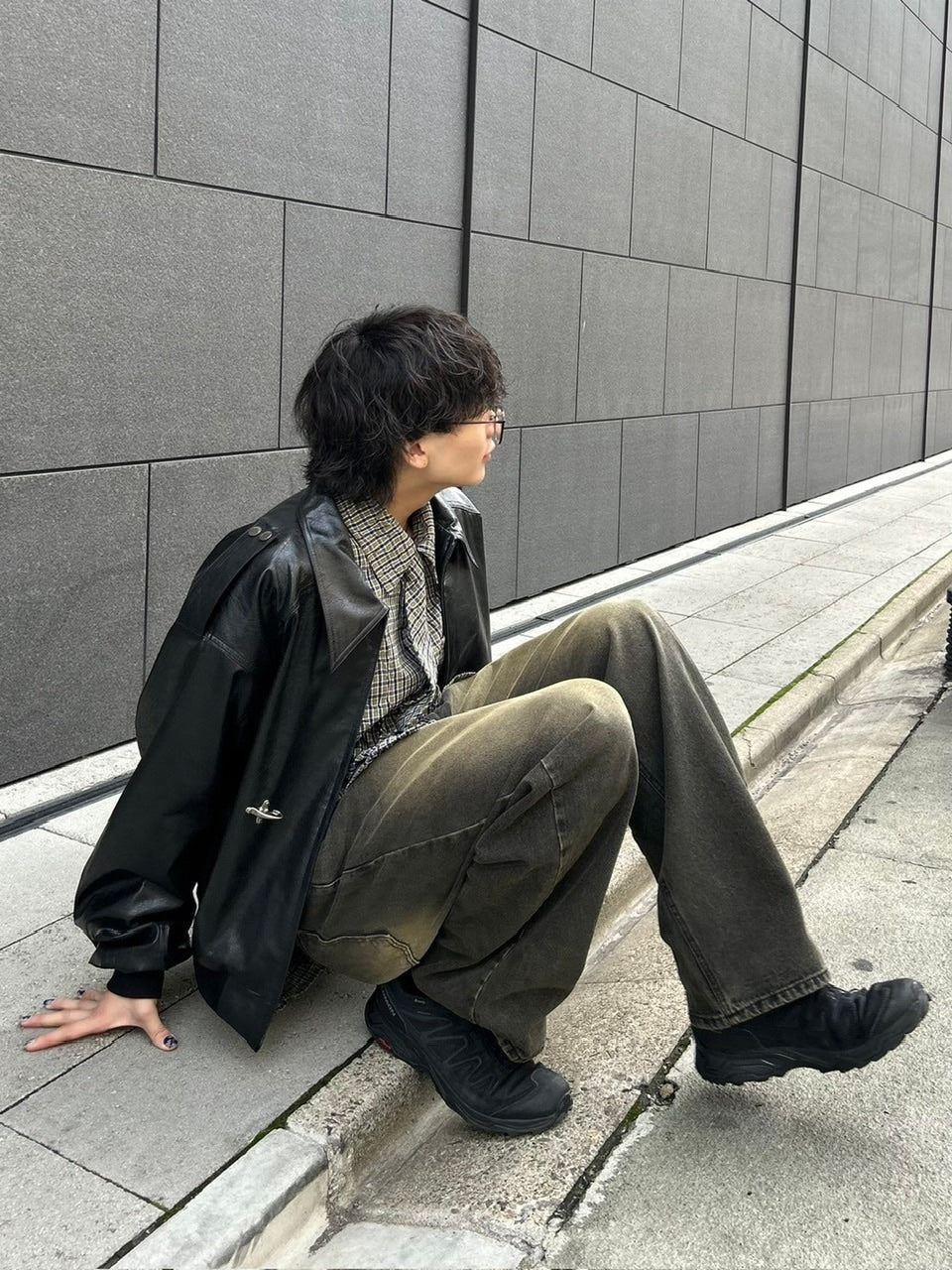 【Chikashitsu +】vintage wash semi wide denim pants 2 / 【チカシツプラス】ヴィンテージウォッシュセミワイドデニムパンツ