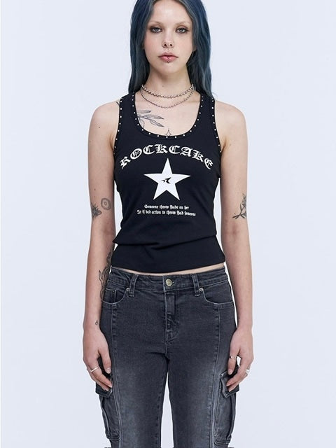 【ROCK CAKE】Crystal Hotfix Sleeveless