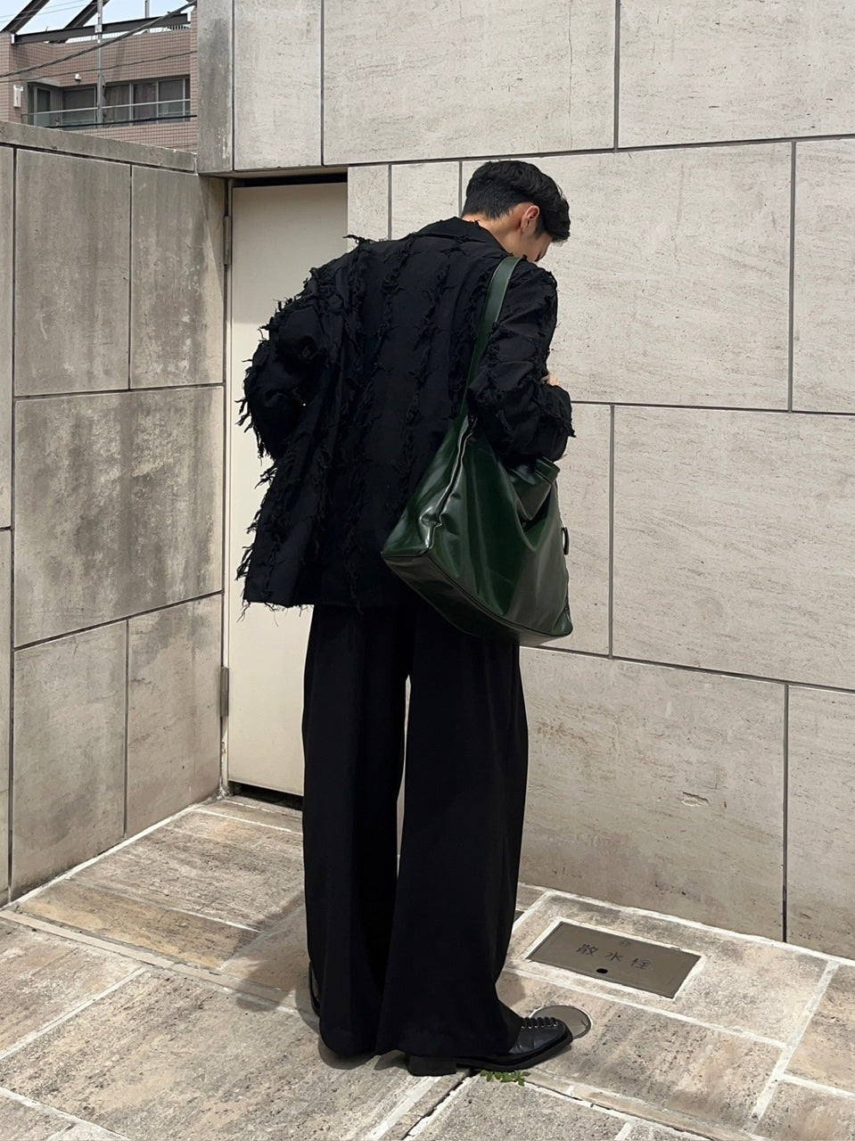 受注制【Chikashitsu +】vegan leather box belt bag (2color)