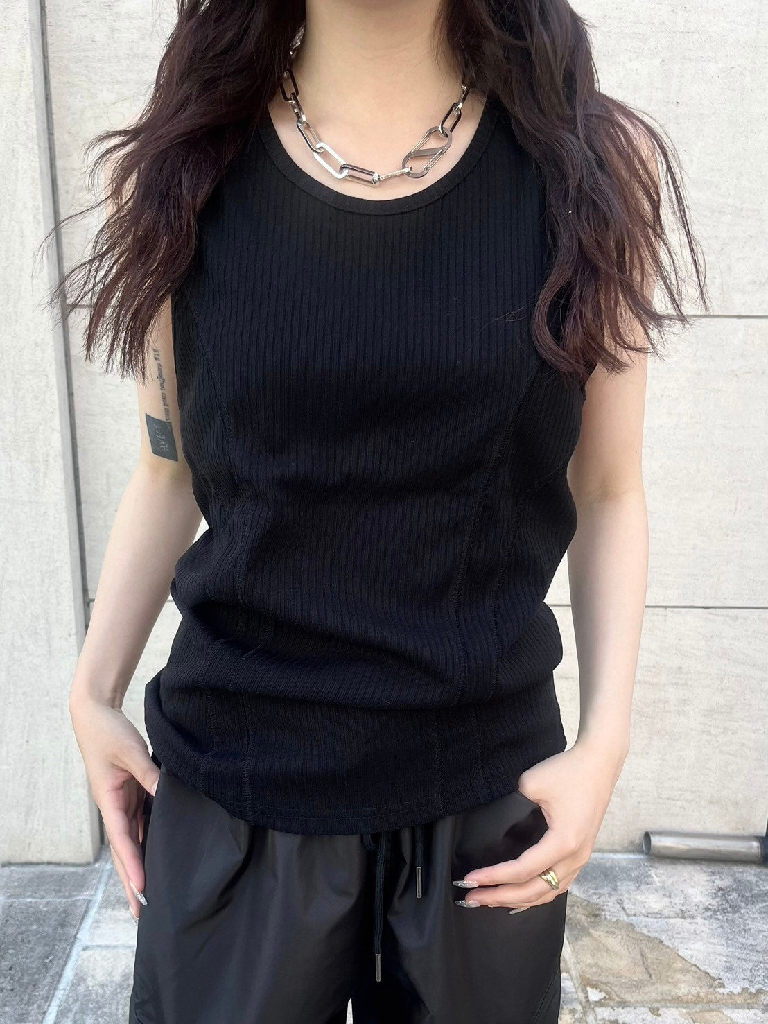受注制【nmtc +】tight tank top (3color)