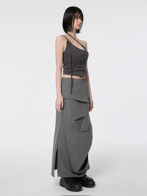 【FLAREUP】[SET] Handmade Twisted Layered Top