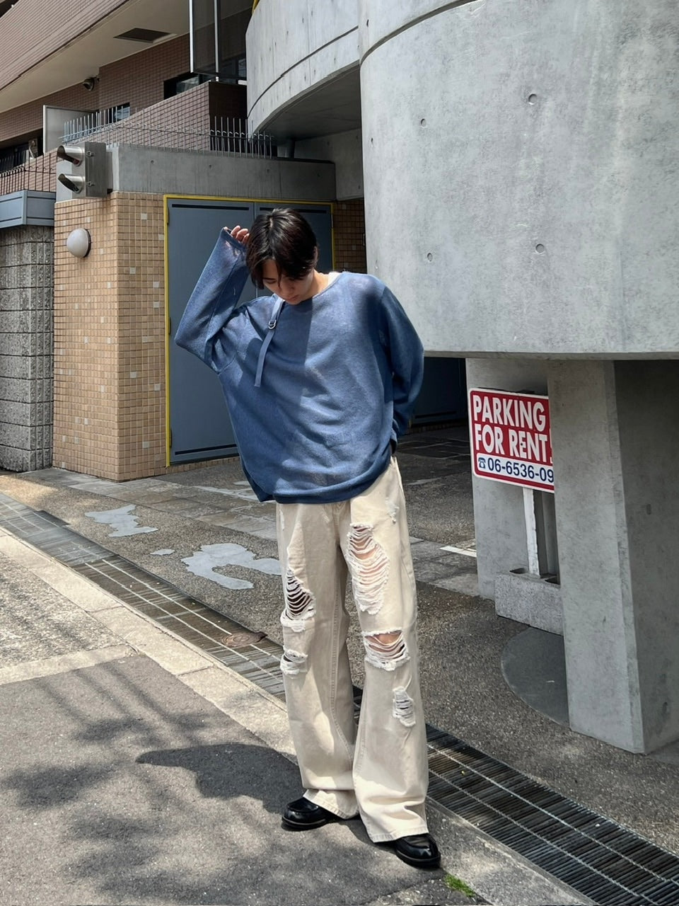 受注制【Chikashitsu +】belt design summer knit (3color)