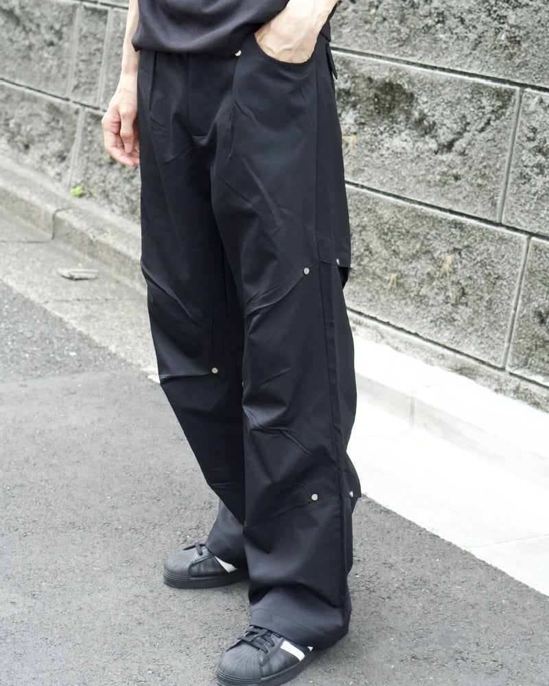 東京店WEB限定【Chikashitsu +】rivet design pants (2color)