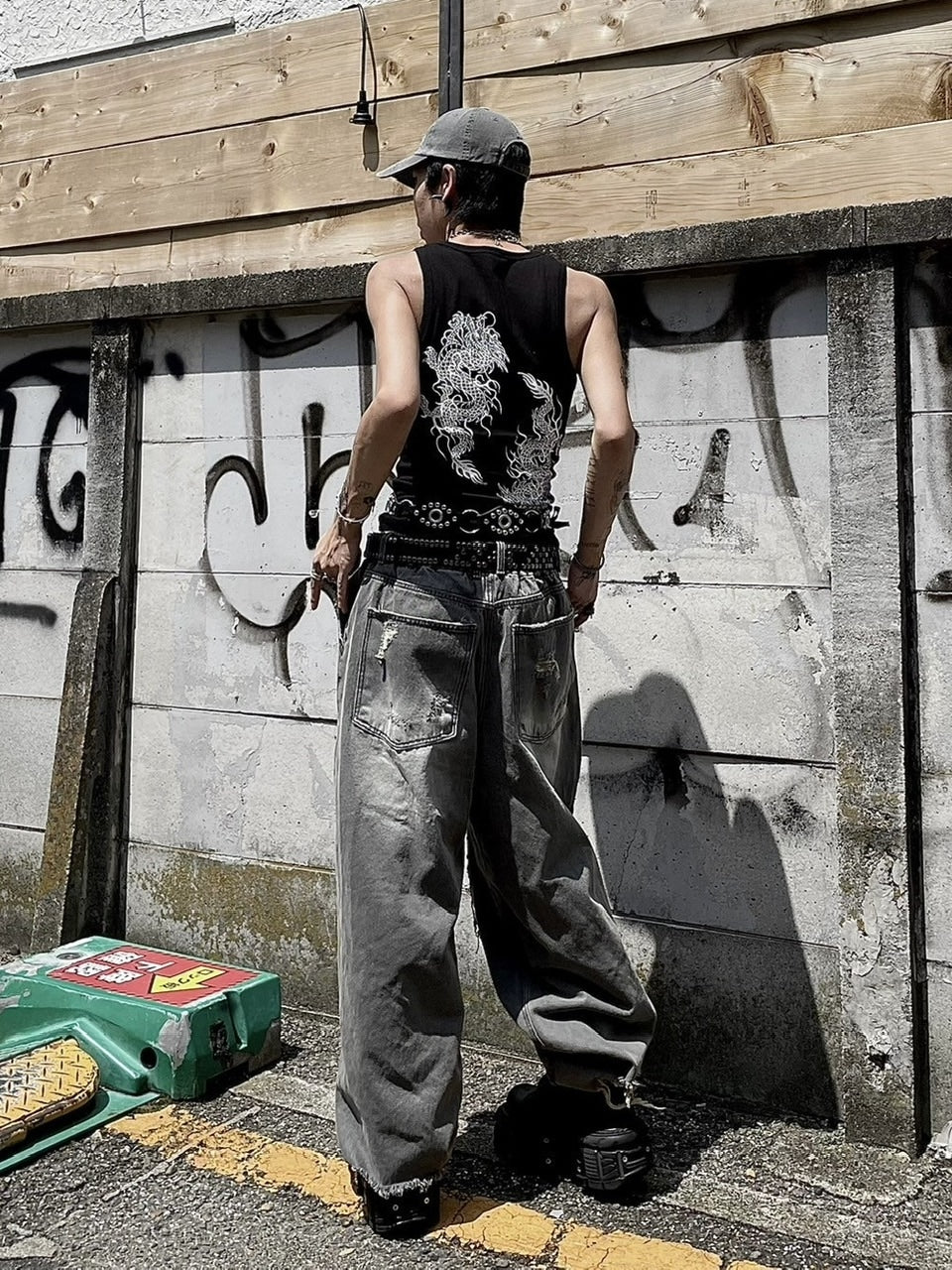 受注制【Never mind the XU】damage denim pants (3color) / 【ネバーマインドザエックスユー】ダメージデニムパンツ